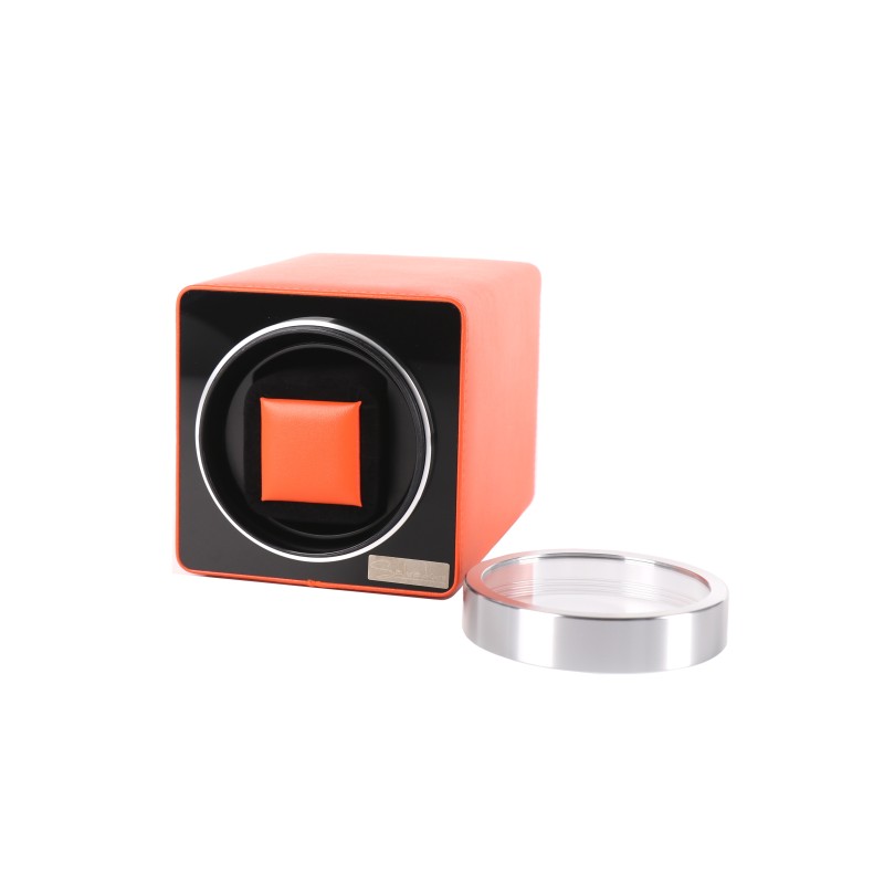 Шкатулка Salvadore для підзаводу 1 годинника MBPU/411/OR 11х11х17,5 см Помаранчево-чорний