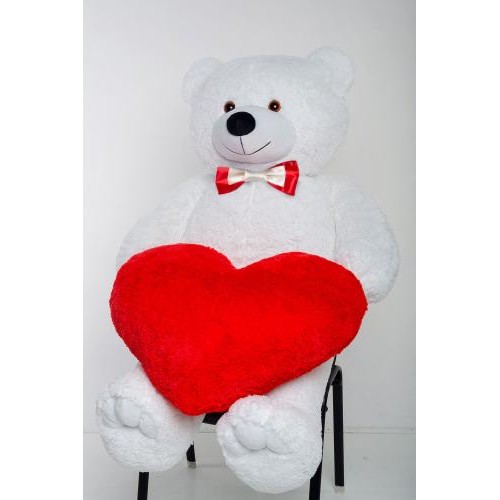 Плюшевий ведмедик з серцем Mister Medved Гаррі 200 см Білий (039) Плюшевий ведмедик з серцем Mister Medved Гаррі 200 см Білий (039)