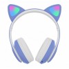 Бездротові Bluetooth навушники з вушками Cat Ear VZV-23M/7805 LED Сині