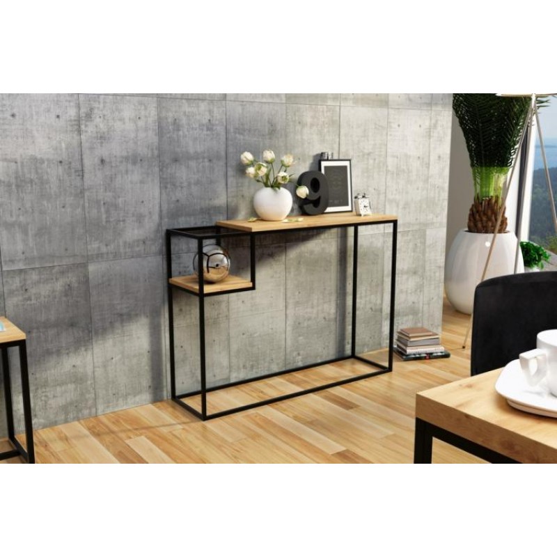 Консоль для дому в стилі Loft NS-401 830x1100x300 мм Черный