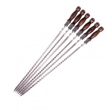 Шампура з дерев'яною ручкою Gorillas BBQ Кільце SKK82 40 см 6 шт (5465)