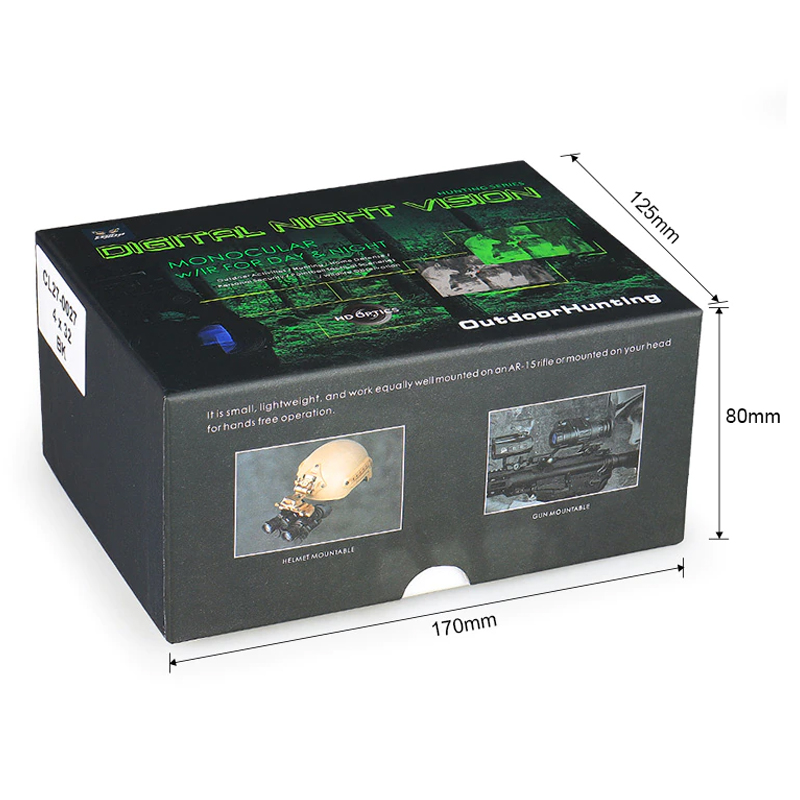 Повний комплект монокуляр нічного бачення ПНБ Nectronix CL27-0008 + модернізоване кріплення на шолом Rhino mount