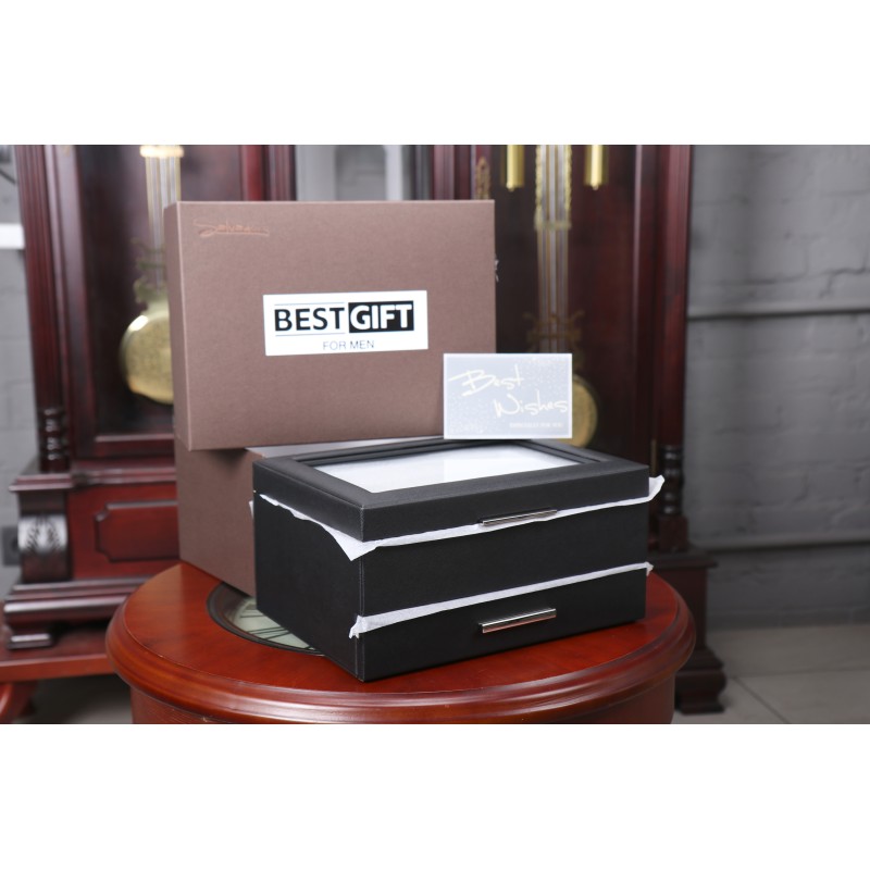 Шкатулка для зберігання годинників Salvadore LTH/10/BL./JW 310x222x150 мм Чорний