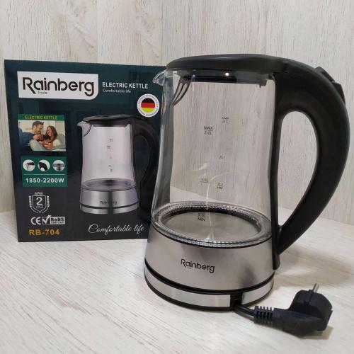 Електрочайник Rainberg RB-704 2200W 2 л Прозорий в інтернет супермаркеті PbayMarket!