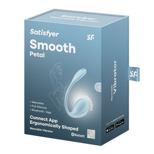 Смарт-віброяйце Satisfyer Smooth Petal Connect App Light Blue