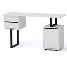 Стіл письмовий Компанит Лофт 4 130х50х72,8 см Альба білий