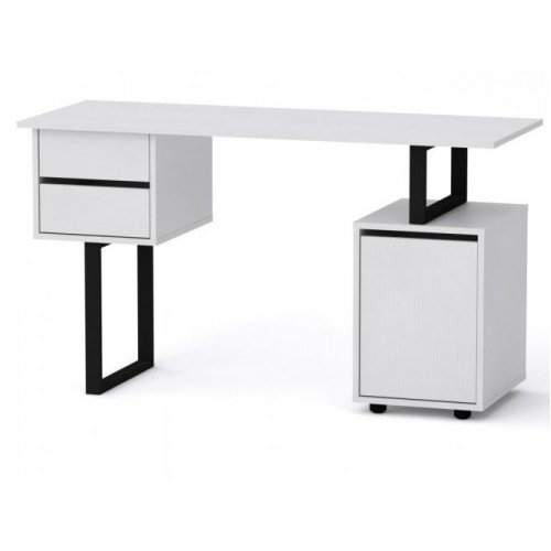 Стіл письмовий Компанит Лофт 4 130х50х72,8 см Альба білий Стіл письмовий Компанит Лофт 4 130х50х72,8 см Альба білий