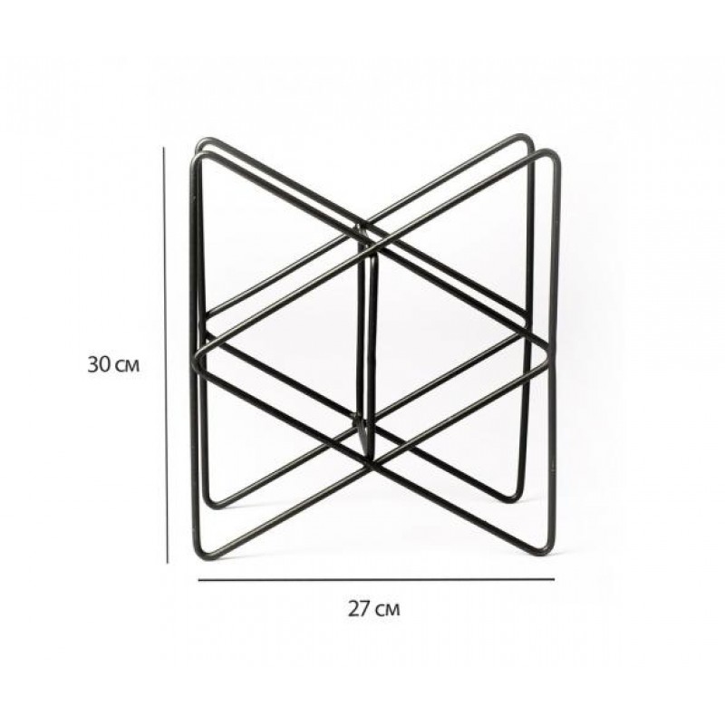 Підставка для пляшок вина Adore Décor Тоскана 28х31х15 см Чорний