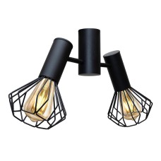 Люстра стельова MSK Electric Diadem під дві лампи Е27 NL 22154-2 BK Чорний (619802)