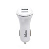 Автомобільний зарядний пристрій inkax CC-12 2USB 2.1A microUSB White (av087-hbr)