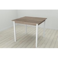 Стіл кухонний Ferrum-decor Агата 75x80x80 Білий ДСП Сонома Трюфель 16мм (AGA0040)