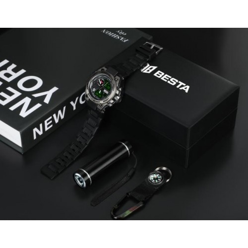 Подарунковий набір BESTA Box Tattoo ЗСУ Light з компасом Чорний (3367)