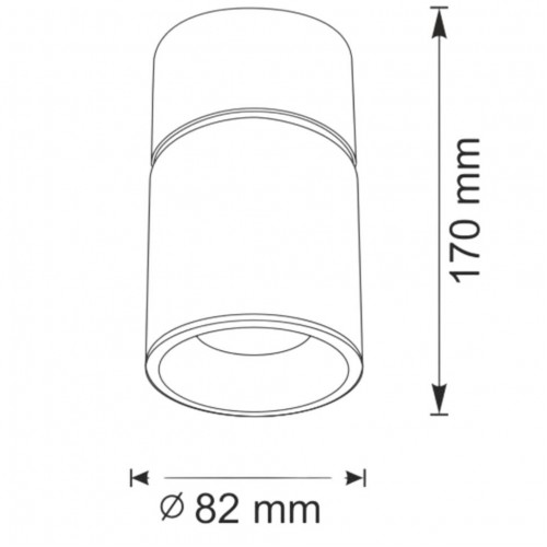 Точковий світильник Polux Nixa 8.2x8.2x17 см Чорний (Pol314246)