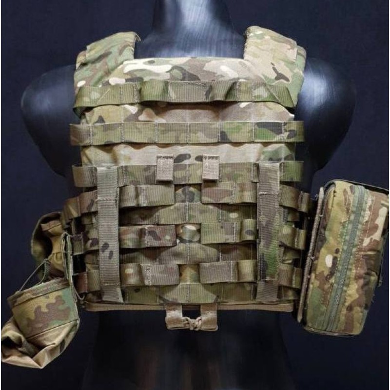 Плитоноска без плит з підсумками No Brand М6 One Size Мультикам (1833862514)