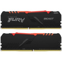 Оперативна пам'ять DDR4 2x16GB/3200 Kingston Fury Beast RGB (KF432C16BBAK2/32)
