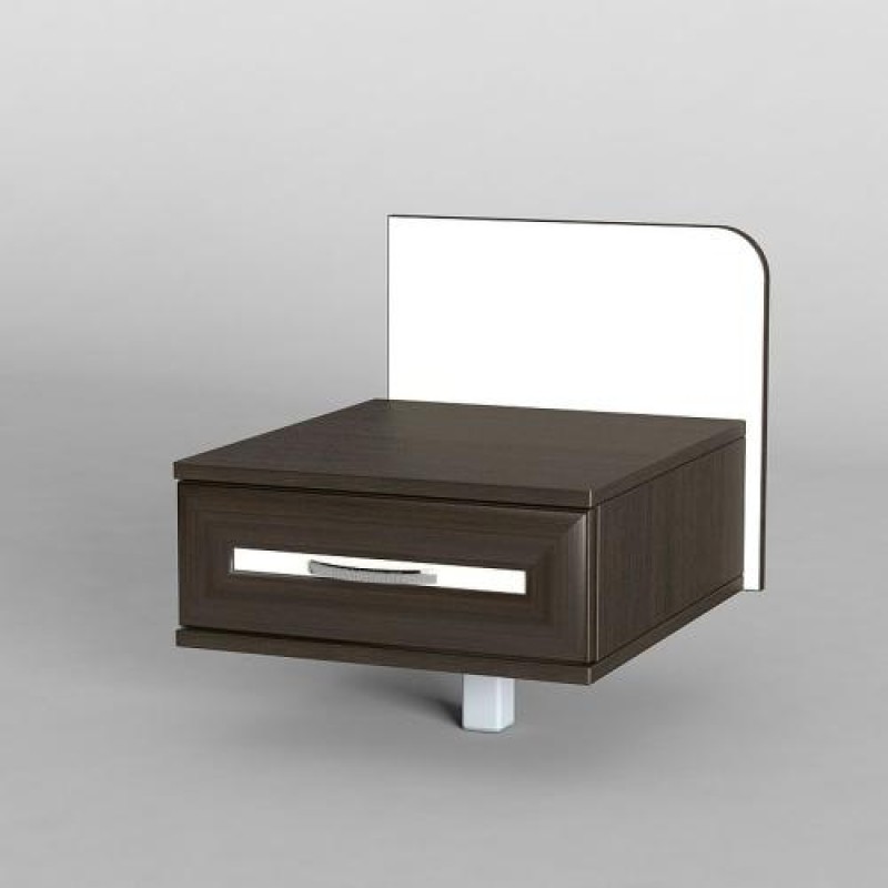 Тумба приліжкова Тиса Мебель ТП-109 Венге Білий 43x40x40 см