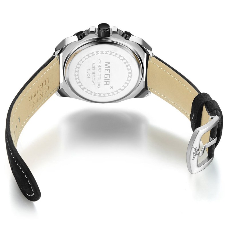 Годинник Megir Silver Black MG2054 (ML2054GBK-1)