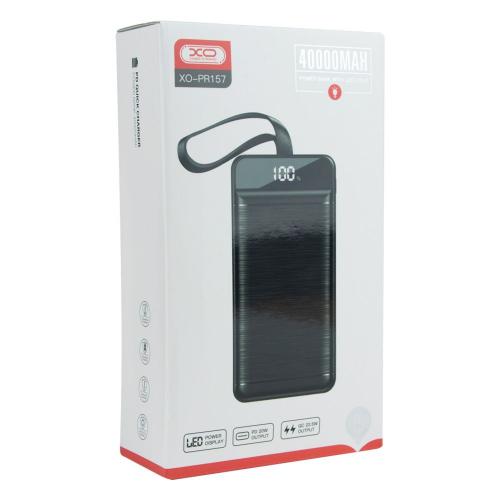 УМБ Power Bank XO PR157 QC22.5W PD20W with light 2А Micro-usb Lightning Type-C 40000 mAh УМБ Power Bank XO PR157 QC22.5W PD20W with light 2А Micro-usb Lightning Type-C 40000 mAh