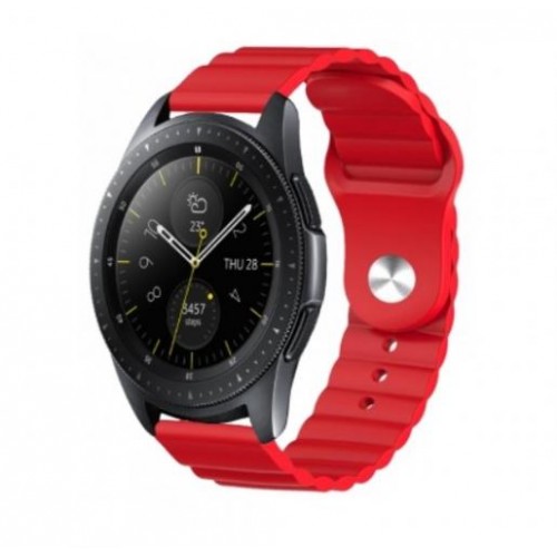 Ремінець BeWatch для Samsung Galaxy Watch 42 | 3 41 мм | Active | Active 2 силіконовий 20мм Wave Червоний (1010704) Ремінець BeWatch для Samsung Galaxy Watch 42 | 3 41 мм | Active | Active 2 силіконовий 20мм Wave Червоний (1010704)