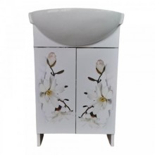 Тумба Mikola-M Магнолія пластикова з умивальником CERSANIT Cersania 50 см