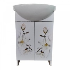 Тумба Mikola-M Магнолія пластикова з умивальником CERSANIT Cersania 50 см
