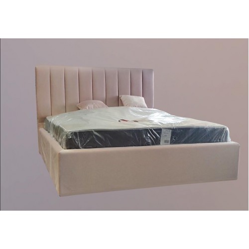 Ліжко двоспальне BNB Arabela Comfort 140 х 190 см Simple З підйомним механізмом та нішою для білизни Рожевий