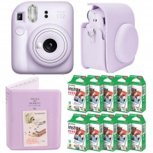 Подарунковий набір камера Fujifilm Instax Mini 12/Фотопапір 100 шт/Чохол/Фотоальбом на 64 фото Фіолетовий