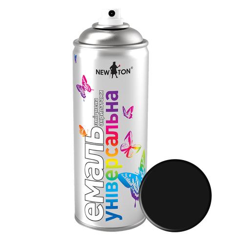 Емаль універсальна Аерозоль New Ton 400 мл RAL 9005 Чорний Емаль універсальна Аерозоль New Ton 400 мл RAL 9005 Чорний