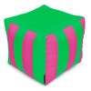 Пуф Кубик Смугастий Оксфорд 40х40 Студія Комфорту Рожевий + Салатовий