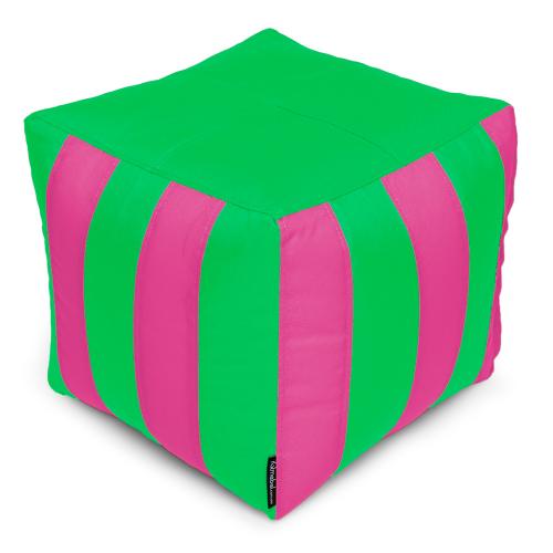 Пуф Кубик Смугастий Оксфорд 40х40 Студія Комфорту Рожевий + Салатовий Пуф Кубик Смугастий Оксфорд 40х40 Студія Комфорту Рожевий + Салатовий