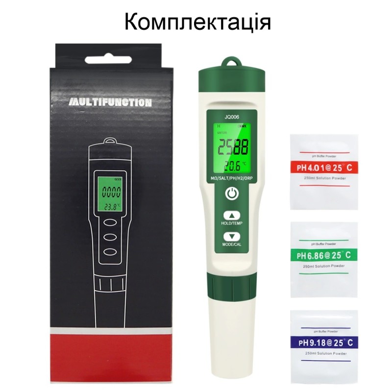 Тестер аналізатор якості води багатофункціональний за 10 параметрами Nectronix JQ-006