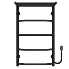 Рушникосушарка електрична Трапеція з полицею П5 400х700 Deffi Чорний EF16 (C.TP.70.40.5.E.B.R.5)