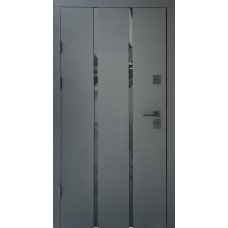 Двері вхідні металеві вуличні терморозрив Піано Фарба Антрацит /Aнтрацит Ваш Вид 850/950х2040х100 Ліве/Праве