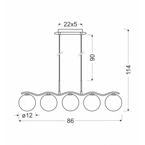 Люстра Candellux Ramon 86x114 см Хром (35-01429) Люстра Candellux Ramon 86x114 см Хром (35-01429)