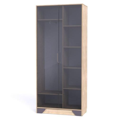 Шафа-Пенал Тиса Мебель Модуль-110 Дуб сонома Графіт 205x40x90 см Шафа-Пенал Тиса Мебель Модуль-110 Дуб сонома Графіт 205x40x90 см