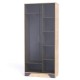 Шафа-Пенал Тиса Мебель Модуль-110 Дуб сонома Графіт 205x40x90 см