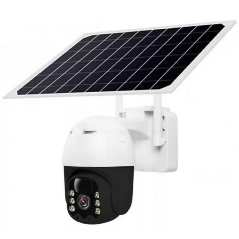 IP камера відеоспостереження RIAS TP8 (v380Pro APP) Wi-Fi 2MP вулична із сонячною панеллю White