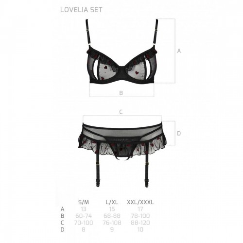 Сексуальний комплект з поясом для панчіх LOVELIA SET black XXL/XXXL - Passion в інтернет супермаркеті PbayMarket!