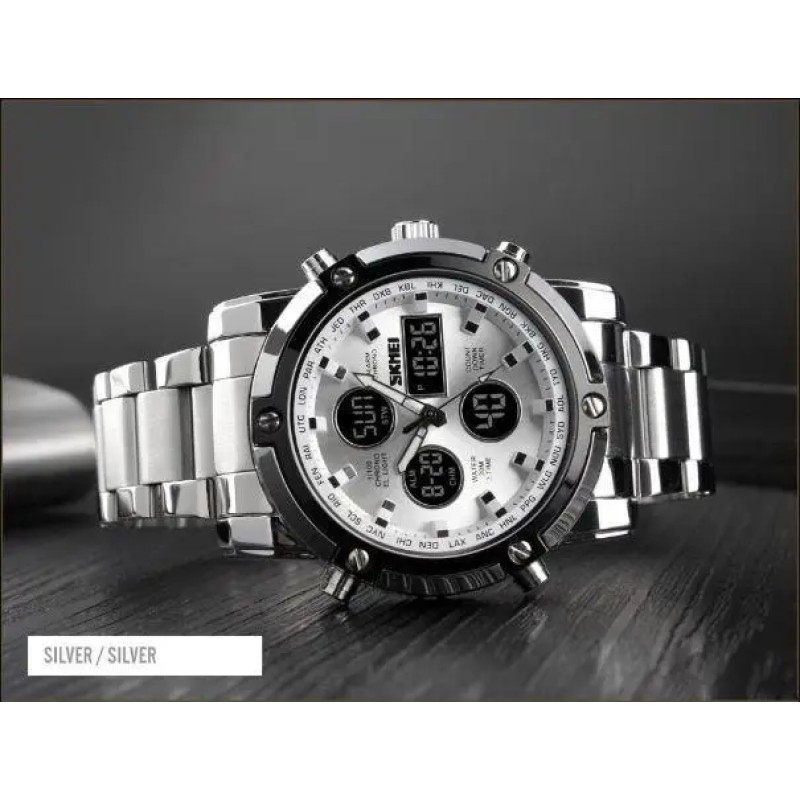 Годинник класичний наручний Skmei 1389 Сріблястий