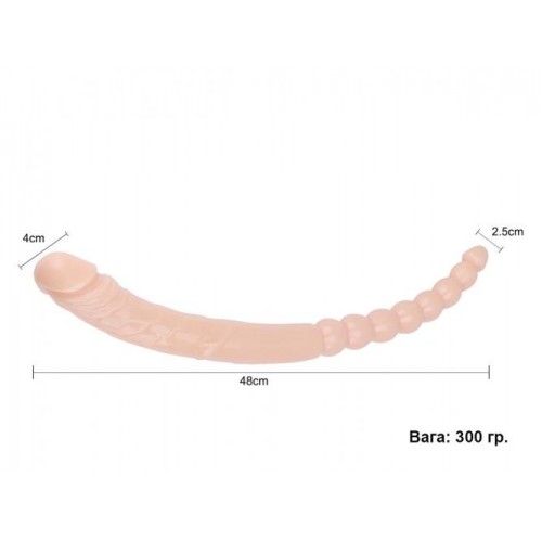 Двосторонній фалоімітатор тілесного кольору анально-вагінальний We Love XL в інтернет супермаркеті PbayMarket!