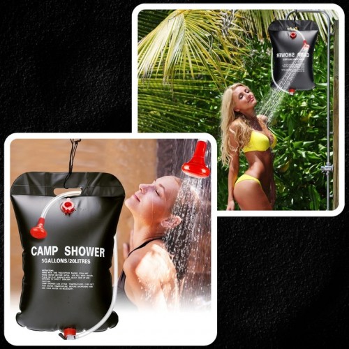 Туристичний кемпінговий похідний душ 20L Camp Shower (S126S black)