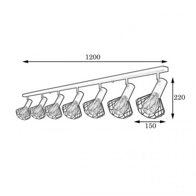 Світильник лофт MSK Electric Diadem стельовий NL 22151-7 WH