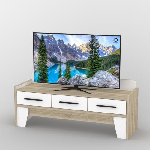 Тумба під телевізор Тиса Мебель ТВ-320 Дуб сонома Білий 60x44x140 см Тумба під телевізор Тиса Мебель ТВ-320 Дуб сонома Білий 60x44x140 см