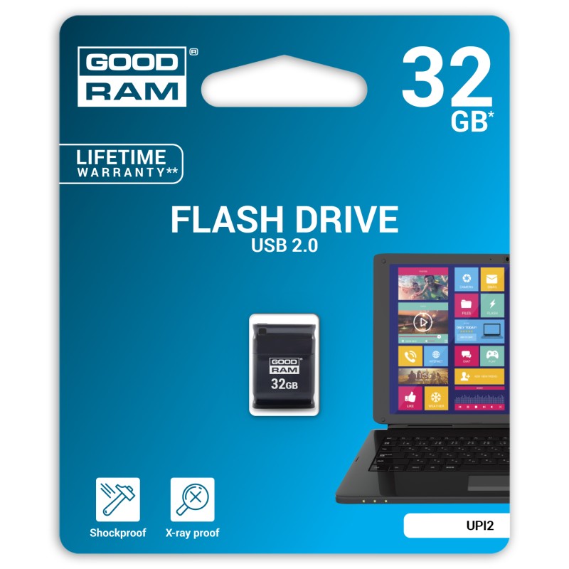 Флеш-накопичувач USB 32GB GOODRAM UPI2 (Piccolo) Black (UPI2-0320K0R11)