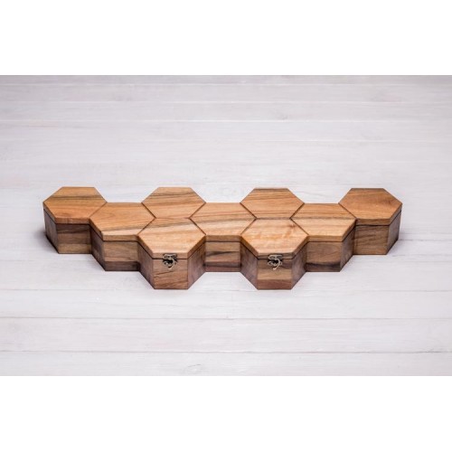 Сотова скринька для 9 годинників ecoWalnut 7.3х59.7х18.8 см Сотова скринька для 9 годинників ecoWalnut 7.3х59.7х18.8 см