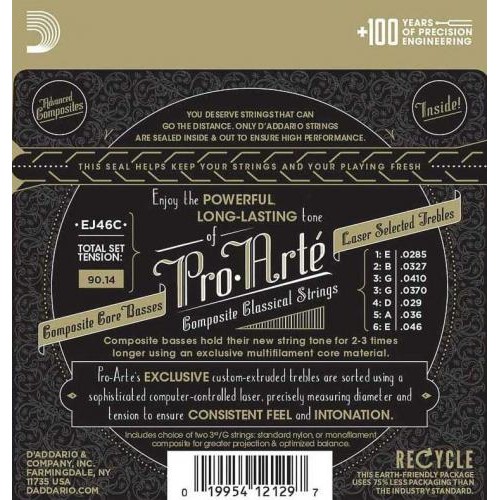 Струни для класичної гітари D'Addario EJ46C Classic Silverplated Wound Nylon Hard Tension Струни для класичної гітари D'Addario EJ46C Classic Silverplated Wound Nylon Hard Tension
