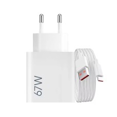 Швидка USB зарядка QC4.0, 5-20V, 3-6,2A, макс. потужність 67 Ватт + USB кабель 1метр Nectronix MDY-12