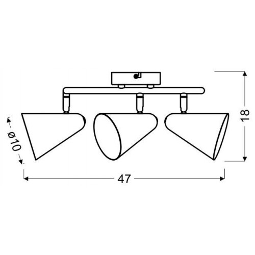 Спот Candellux Amor 47x18 см Сірий (98-63359)