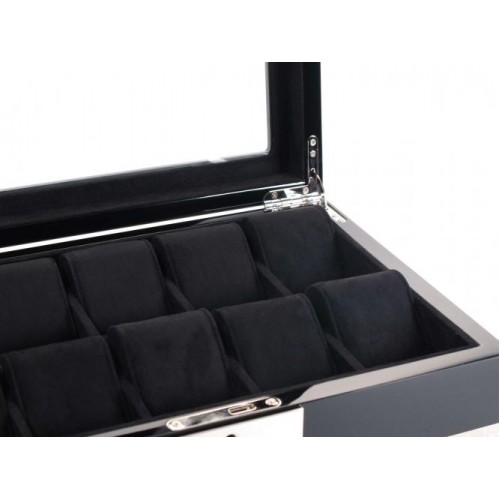 Шкатулка для зберігання годинників Salvadore WB/2386/10.BL 31,5х21х8,5 см Чорний Шкатулка для зберігання годинників Salvadore WB/2386/10.BL 31,5х21х8,5 см Чорний