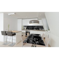 Наклейка вінілова на стіл Zatarga «Силует Дівчата» 600х1200 мм Z180680st